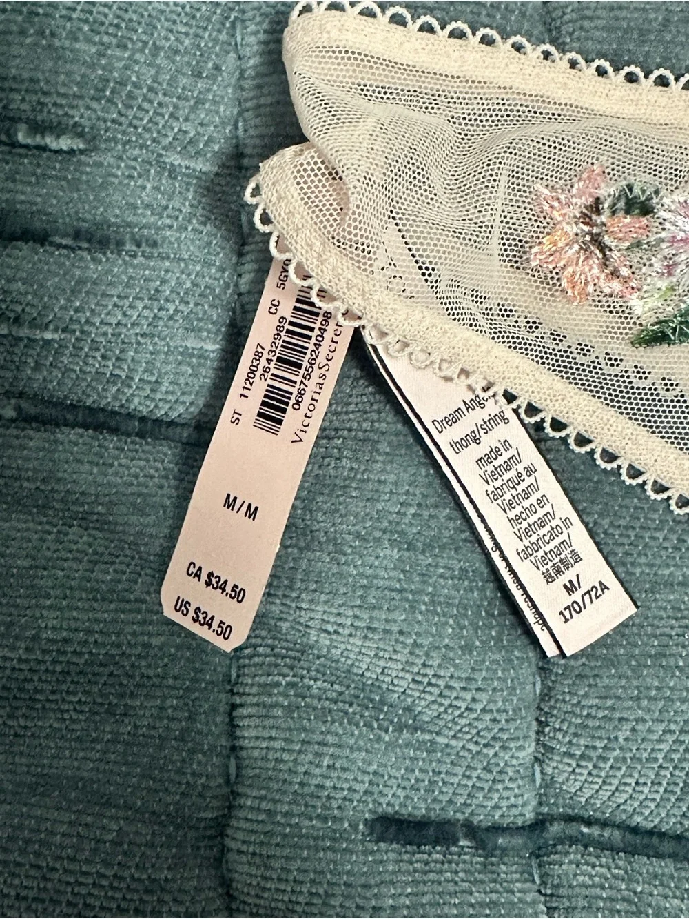 Victoria's Secret Dream Angels Floral Embroidered Set